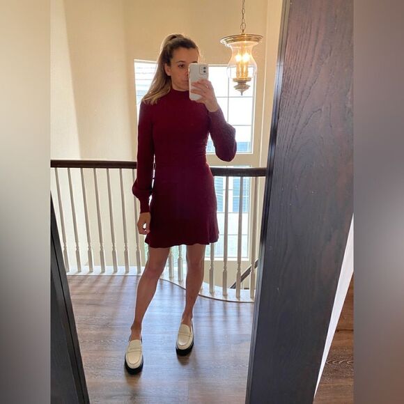 Reformation Maya Dress Maroon Sz XS - Picture 1 of 5